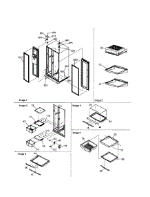 Hinges / Refrigerator Shelving parts for Amana Side-By-Side Refrigerator ARSE664BS-PARSE664BS0 from AppliancePartsPros.com