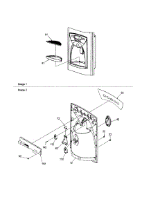 Facade parts for Amana Side-By-Side Refrigerator ARSE664BW-PARSE664BW0 from AppliancePartsPros.com