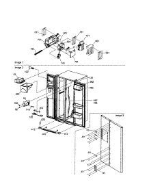 Controls / Light Shield / Door Handles parts for Amana Side-By-Side Refrigerator ARSE664BW-PARSE664BW0 from AppliancePartsPros.com