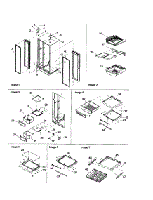 Hinges / Refrigerator Shelving parts for Amana Side-By-Side Refrigerator ARSE667BB-PARSE667BB0 from AppliancePartsPros.com