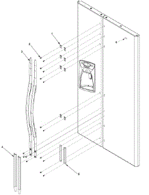 Handles And Trim parts for Amana Side-By-Side Refrigerator ARSE67RBB-PARSE67RBB1 from AppliancePartsPros.com