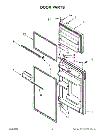 Door Parts parts for Amana Top-Mount Refrigerator ART104TFDB03 from AppliancePartsPros.com