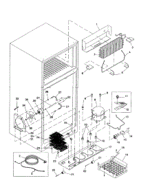 Evaporator And Machine Compartments parts for Amana Top-Mount Refrigerator ART2105BB-PART2105BB0 from AppliancePartsPros.com