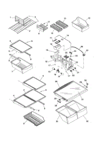 Refrigerator Shelving And Light parts for Amana Top-Mount Refrigerator ART2107BW-PART2107BW0 from AppliancePartsPros.com
