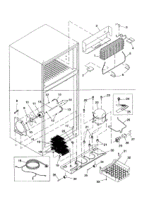 Evporator And Machine Compartment parts for Amana Top-Mount Refrigerator ART2107BW-PART2107BW0 from AppliancePartsPros.com