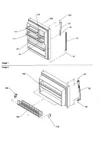 Door Handles And Door Shelves parts for Amana Top-Mount Refrigerator ART2127A-PART2127A from AppliancePartsPros.com