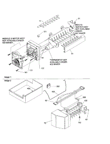 Ice Maker Assembly parts for Amana Top-Mount Refrigerator ART2127AB-PART2127AB0 from AppliancePartsPros.com