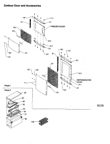 Contour Door And Accessories parts for Amana Top-Mount Refrigerator ART2129AWR-PART2129AW0 from AppliancePartsPros.com