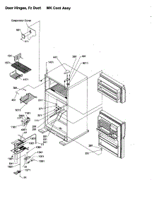 Door Hinges,Fz Duct parts for Amana Top-Mount Refrigerator ART2129AWR-PART2129AW0 from AppliancePartsPros.com