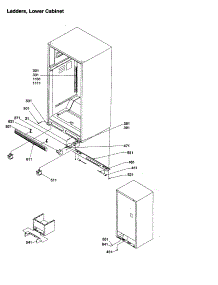 Ladders, Lower Cabinet parts for Amana Top-Mount Refrigerator ART2129AWR-PART2129AW0 from AppliancePartsPros.com