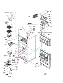 Door Hinges And Freezer Duct parts for Amana Top-Mount Refrigerator ART2527AB-PART2527AB0 from AppliancePartsPros.com