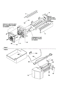 Ice Maker Assembly parts for Amana Top-Mount Refrigerator ART2527AW-PART2527AW0 from AppliancePartsPros.com