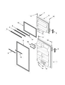Door Parts parts for Amana Top-Mount Refrigerator ART308FFDB02 from AppliancePartsPros.com