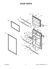 Door Parts parts for Amana Top-Mount Refrigerator ART308FFDM08 from AppliancePartsPros.com