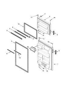 Door Parts parts for Amana Top-Mount Refrigerator ART308FFDW02 from AppliancePartsPros.com