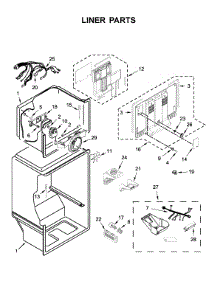 Liner Parts parts for Amana Top-Mount Refrigerator ART308FFDW06 from AppliancePartsPros.com