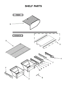 Shelf Parts parts for Amana Top-Mount Refrigerator ART308FFDW06 from AppliancePartsPros.com
