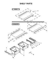 Shelf Parts parts for Amana Top-Mount Refrigerator ART318FFDB03 from AppliancePartsPros.com