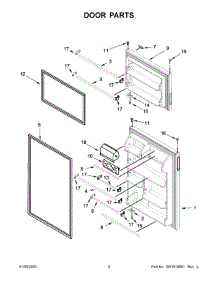Door Parts parts for Amana Top-Mount Refrigerator ART318FFDS07 from AppliancePartsPros.com