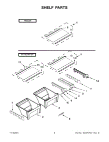 Shelf Parts parts for Amana Top-Mount Refrigerator ART318FFDW00 from AppliancePartsPros.com