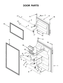 Door Parts parts for Amana Top-Mount Refrigerator ART318FFDW06 from AppliancePartsPros.com