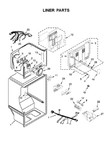 Liner Parts parts for Amana Top-Mount Refrigerator ART348FFFS00 from AppliancePartsPros.com