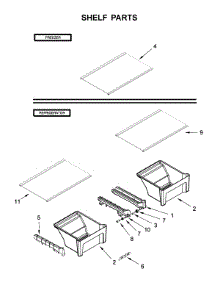 Shelf Parts parts for Amana Top-Mount Refrigerator ART348FFFS00 from AppliancePartsPros.com