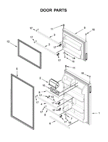 Door Parts parts for Amana Top-Mount Refrigerator ART348FFFW00 from AppliancePartsPros.com