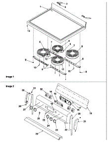 Main Top And Backguard parts for Amana Electric Range ART6002W-P1143497NW from AppliancePartsPros.com