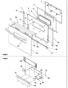 Oven Door And Storage parts for Amana Electric Range ART6002W-P1143497NW from AppliancePartsPros.com