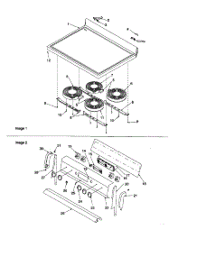 Main Top And Backguard parts for Amana Electric Range ART6002W-P1143684NW from AppliancePartsPros.com