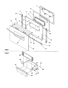 Oven Door And Storage parts for Amana Electric Range ART6002W-P1143684NW from AppliancePartsPros.com
