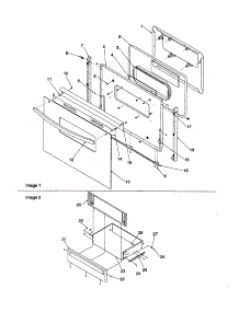 Oven Door And Storage parts for Amana Electric Range ART6021C-P1143811NC from AppliancePartsPros.com