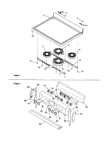 Main Top And Backguard parts for Amana Electric Range ART6021W-P1143811NW from AppliancePartsPros.com