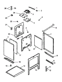 Main Top And Oven Assembly parts for Amana Electric Range ART6100E/P1142639NE from AppliancePartsPros.com