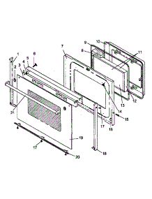 Oven Door Assembly parts for Amana Electric Range ART6100E/P1142639NE from AppliancePartsPros.com