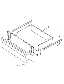 Storage Drawer Assembly parts for Amana Electric Range ART6100E/P1142639NE from AppliancePartsPros.com