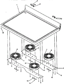 Main Top parts for Amana Electric Range ART6110W/P1143429NW from AppliancePartsPros.com