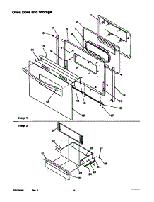Oven Door And Storage parts for Amana Electric Range ART6112WW-P1143610NWW from AppliancePartsPros.com