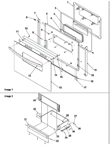 Oven Door And Storage parts for Amana Electric Range ART6113E/P1143638NE from AppliancePartsPros.com