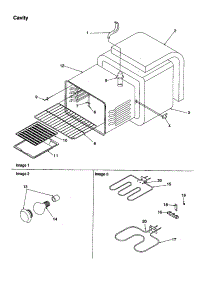 Cavity parts for Amana Electric Range ART6121WW-P1143812NWW from AppliancePartsPros.com