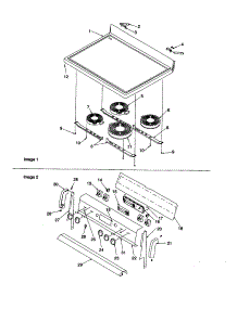 Maintop And Backguard parts for Amana Electric Range ART612ECC-P1143813NCC from AppliancePartsPros.com