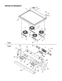 Maintop And Backguard parts for Amana Electric Range ART6511E/P1143821NE from AppliancePartsPros.com