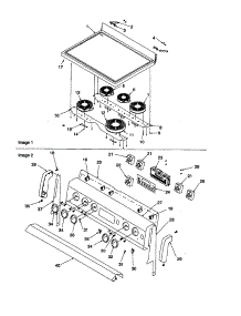 Maintop And Backguard parts for Amana Electric Range ART6522LL-P1143816NLL from AppliancePartsPros.com