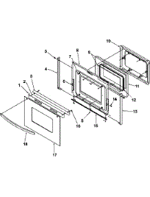 Oven Door parts for Amana Electric Range ART6610E-P1143417NE from AppliancePartsPros.com