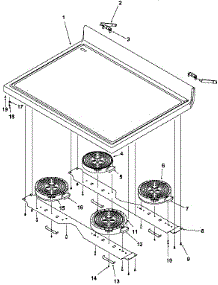 Main Top parts for Amana Electric Range ART6610LL-P1142674NLL from AppliancePartsPros.com