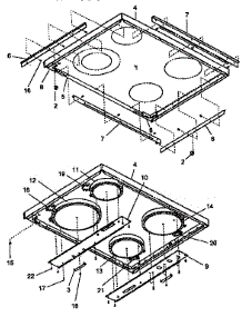 Maintop Assembly parts for Amana Electric Range ART661E from AppliancePartsPros.com