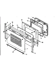 Oven Door Assembly parts for Amana Electric Range ART661E from AppliancePartsPros.com