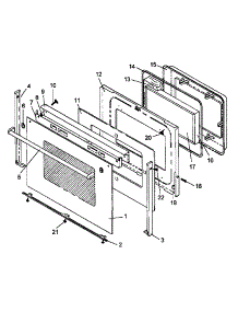 Oven Door Assembly parts for Amana Electric Range ART661E-P1142629N from AppliancePartsPros.com