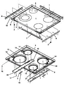 Maintop Assembly parts for Amana Electric Range ART663E from AppliancePartsPros.com